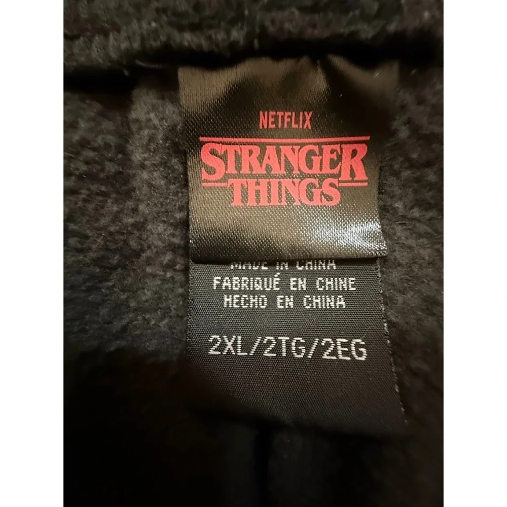 Netflix Stranger Things Hellfire Club‎ Sweatpants Black Graphic Print 2XL 40X32